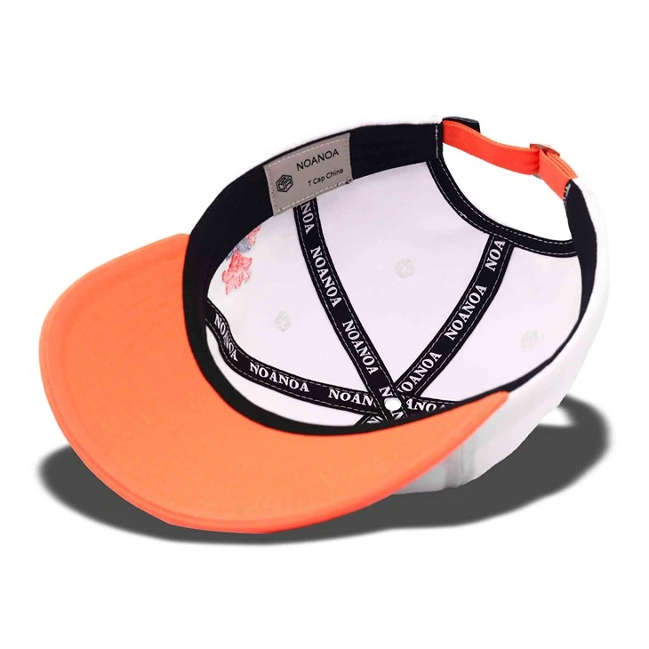 Orange Flower Embroidery Dad Hat