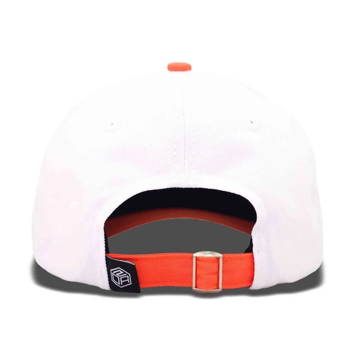 Orange Flower Embroidery Dad Hat